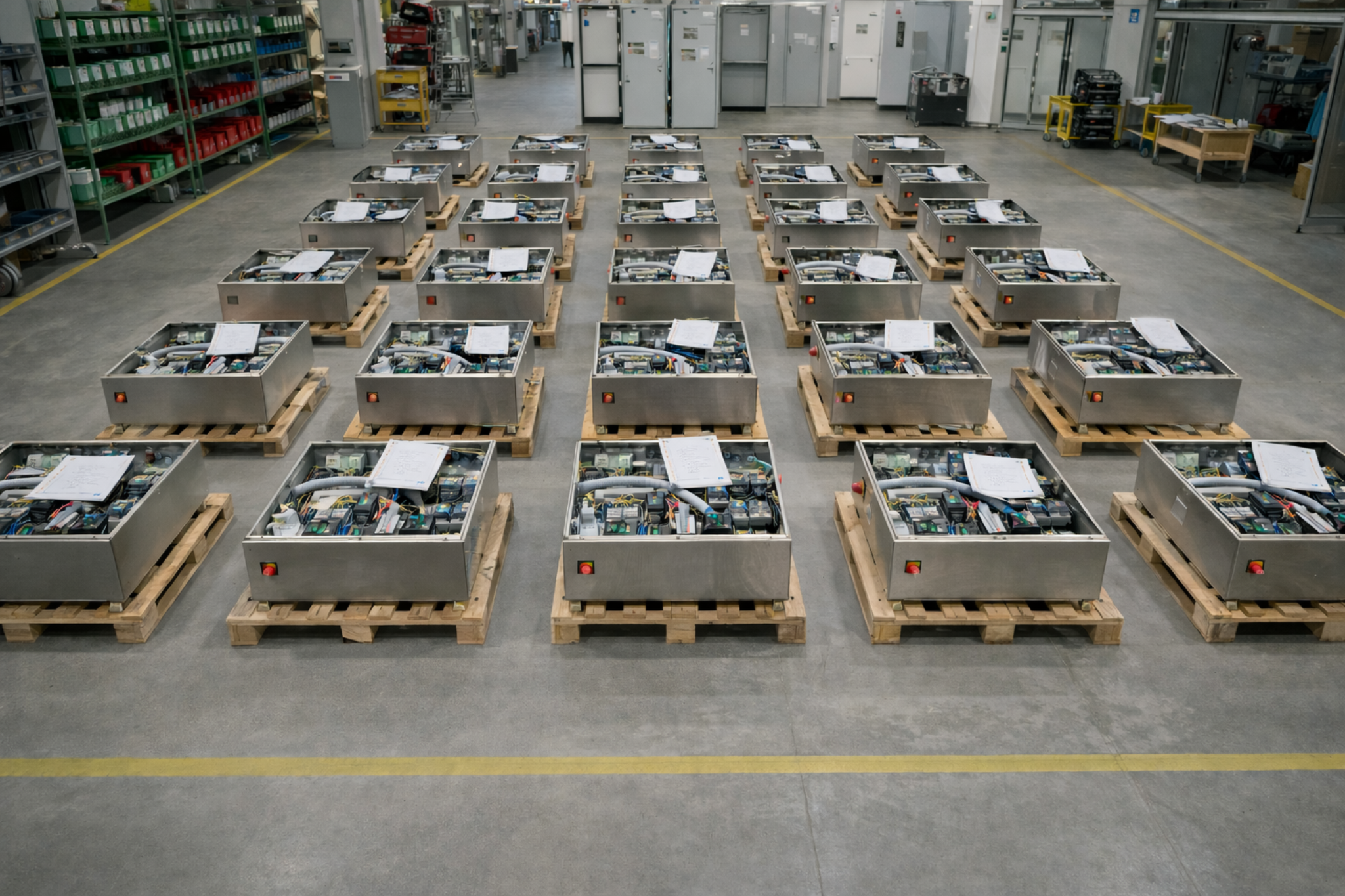 Serienproduktion Schaltschrankbau: strukturierte Bereitstellung